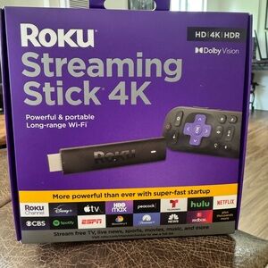 Roku Streaming Stick 4K - Purple and Black